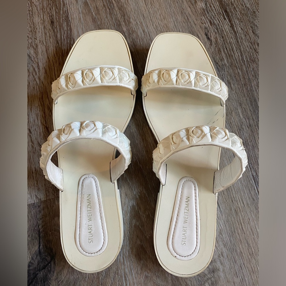 Stuart Weitzman White Sandals